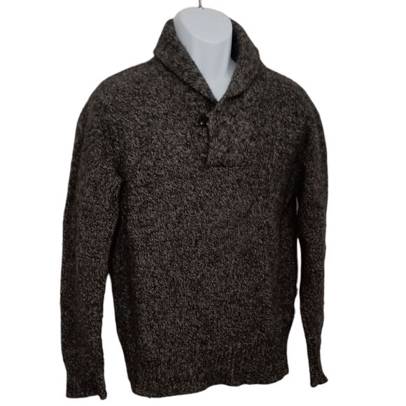 L.L. Bean Lambs Wool Shawl Collar Sweater  Sz M Pullover Warm Preppy Academia. - Picture 3 of 15